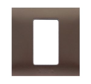 Placa 1 módulo aluminio Bticino