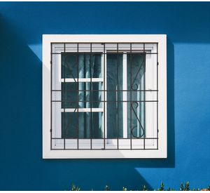 Protección Ventana Barra Acero Negro 100x100 cm