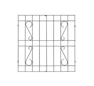 Protección Ventana Barra Acero Negro 100x100 cm