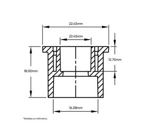 Buje reducción corto CPVC 1/2x3/4"