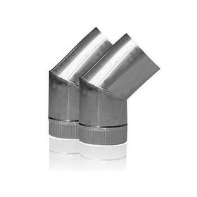 Par de codos 5'' 135º acero inoxidable Amesti.