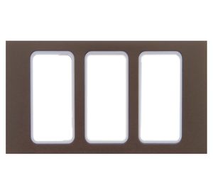 Placa 3 módulos + soporte titanio Bticino