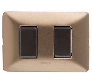 Interruptor doble 10 a magic titaneo Bticino