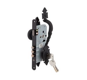 Cerradura pomo acceso Rústica B60 con tirador