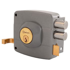 Cerradura sobreponer 110 gris 1 un.