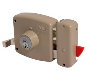 Cerradura sobreponer puertas de 30 mm con bandera 1060 beige Poli