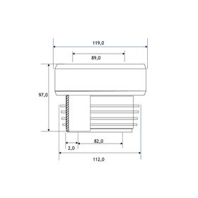 Manguito flexible concentrico para wc Hoffens