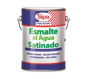 Esmalte al agua 1 galón blanco satín Sipa