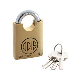 Candado alta seguridad exterior bronce con hombros 50mm S200 Odis