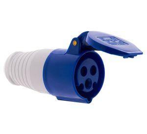 Enchufe hembra 250 v 16 a volante 2 patas+tierra Drl