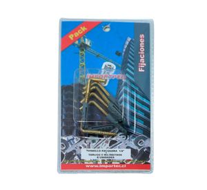 Tornillo escuadra 1/2'' con tarugo 6 mm blister 6 unidades Imporper