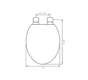 Asiento WC madera elongado