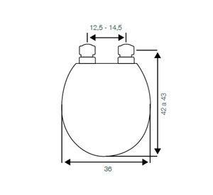 Asiento WC madera redondo