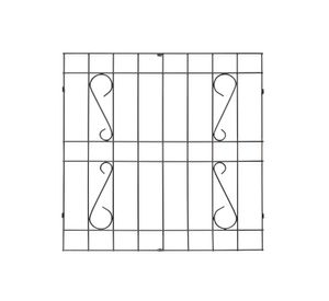 Protección Ventana Barra Acero Negro 100x120 cm