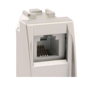 Módulo toma teléfono RJ11 blanco Bticino