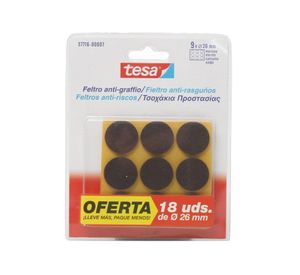 Pack fieltro antirasguño 26 mm x 2 café Tesa
