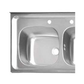 Lavaplatos doble sobreponer 120x50 cm izquierda inox Splendid