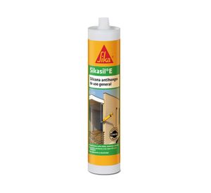Sellador de silicona acética 280 ml Sikasil E negro Sika