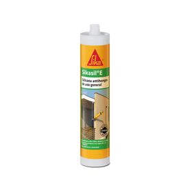 Sellador de silicona acética 280 ml Sikasil E gris Sika