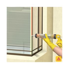 Sellador de silicona acética 280 ml Sikasil E gris Sika