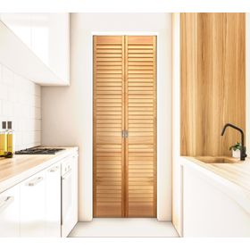 Puerta Clóset Hoja Celosía 30x200 cm Pino Radiata Temsa