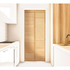 Set Puerta de clóset celosía plegable 100x200 cm Pino Radiata