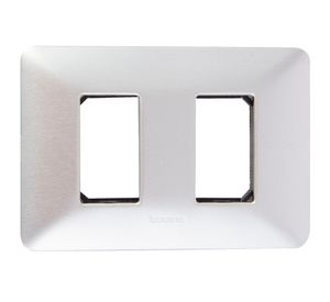 Placa matix 2 módulo titanio claro Bticino