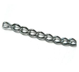 Cadena 1 metro eslabón torcido 3.0 mm cromado Imporper