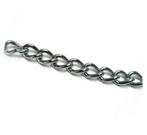 Cadena 1 metro eslabón torcido 3.5 mm cromado Imporper
