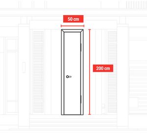 Puerta Clóset Hoja Celosía 50x200 cm Pino Radiata Temsa