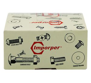 Roscalata autoperforante 10 mm 1 1/2'' zincado 100 unidades Imporper