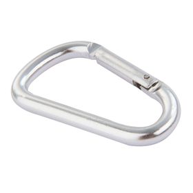 Mosquetón aluminio 100mm plata. Imporper