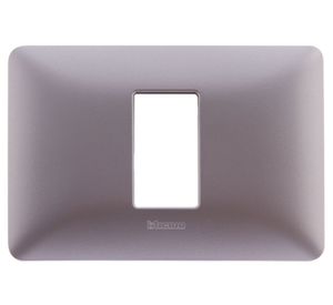 Placa 1 módulo titanio claro matix Bticino