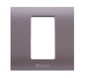 Placa 1 módulo titanio claro matix Bticino