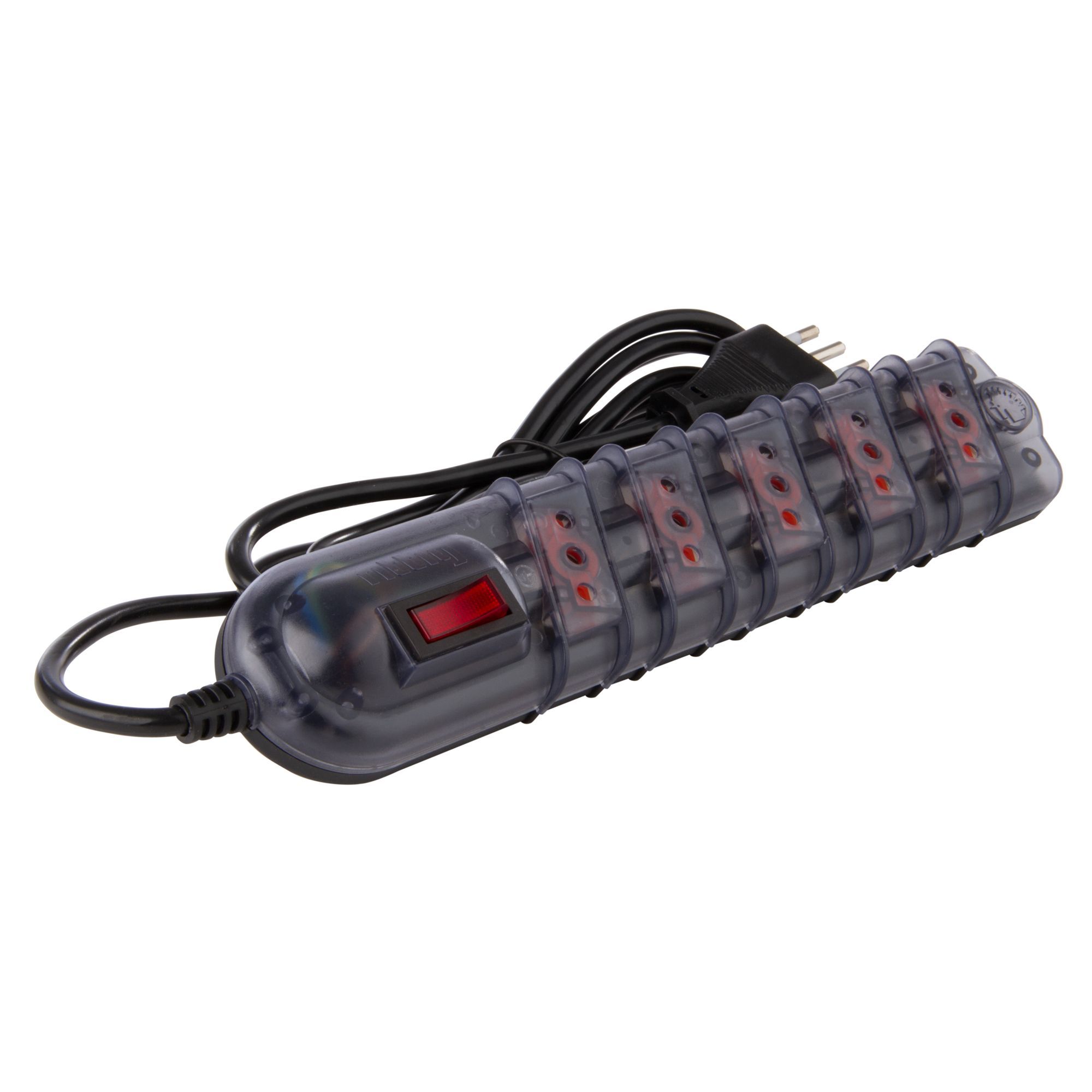 Alargador con interruptor 250 volt 2200 watts 5 posiciones 3 mt negro Rittig
