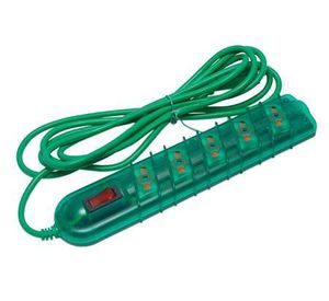 Alargador de Navidad con interruptor 5 posiciones 3 mt verde Rittig