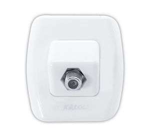 Toma catv tekna pin fino blanca Kalop