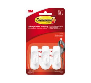 Gancho uso general Pequeño 3 unidades blanco Command