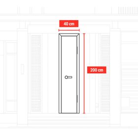 Puerta Clóset Hoja Celosía 40x200 cm Pino Radiata Temsa