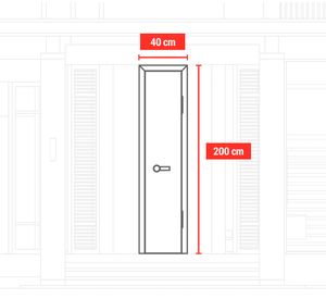 Puerta Clóset Hoja Celosía 40x200 cm Pino Radiata Temsa