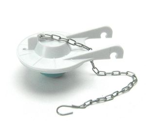 Flapper tapón estanque wc plástico blanco con cadena Corsovalv