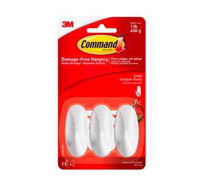 Ganchos Pequeños blancos 3 unidades Command