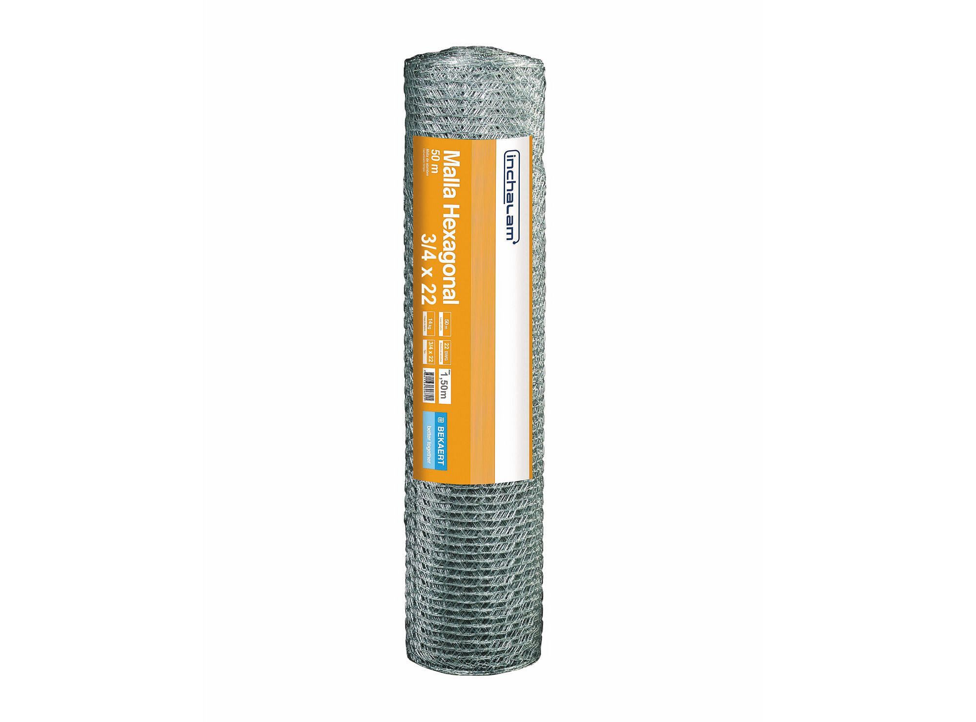 Malla hexagonal galvanizada 3/4'' 1,50x50m