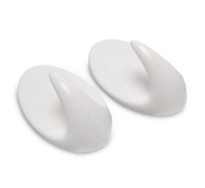 Gancho adhesivo 3,2 x 5,5 cm blanco Cotidiana