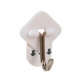 Gancho chico acero 4 unidades autoadhesivo Cotidiana