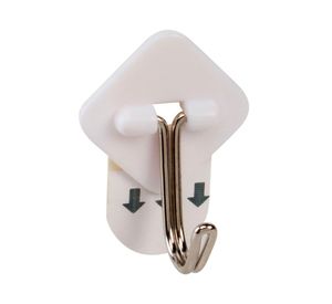 Gancho chico acero 4 unidades autoadhesivo Cotidiana