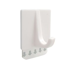 Gancho adhesivo 3,5 x 4 cm blanco Cotidiana
