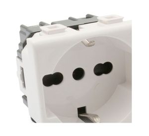 Modulo enchufe-schuko 2 p+t 10/16 a blanco matix Bticino