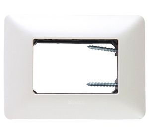 Placa 3 módulos matix gris perla Biticino