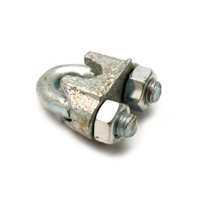 Pack 3 abrazaderas para cable 3/16'' galvanizada Imporper